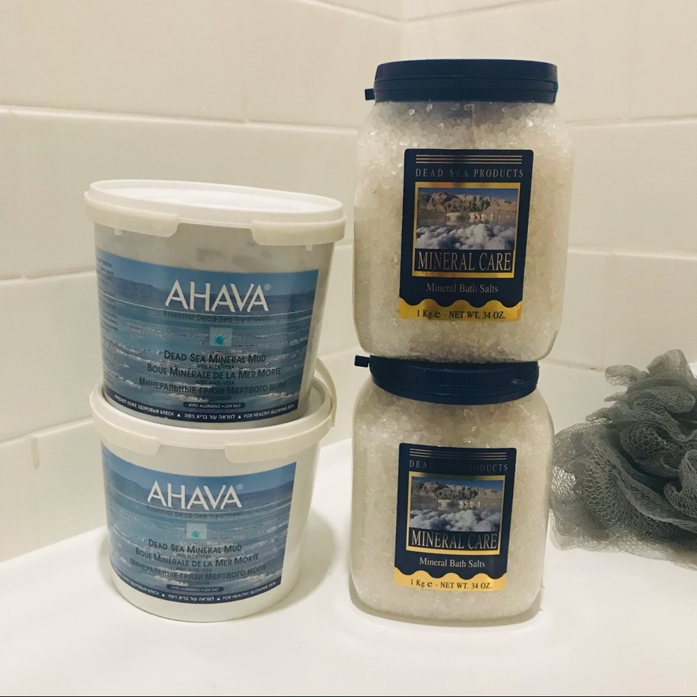 Ahava Dead Sea mineral mud and Dead Sea products mineral bath salts unopened